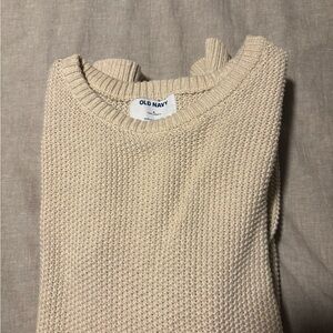 Old Navy Women's Beige Crew Neck Sweater